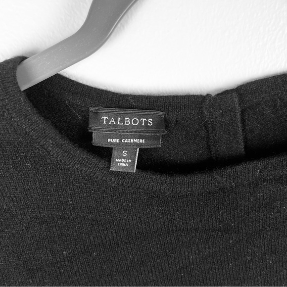 TALBOTS CASHMERE 3/4 SLEEVE SWEATER | Small | Black - Picture 5 of 5